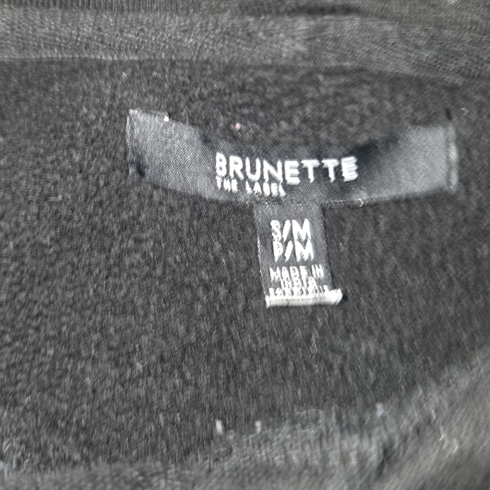 BRUNETTE The Label Black Graphic Hoodie Size S/M - Picture 5 of 8